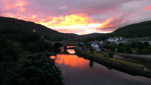Helmsdale village Thomas Telford Bridge - Sunset - Photography - Holiday Accommodation in Scotland